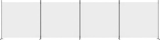 vidaXL - Paravent - avec - 4 - panneaux - 698 x 180 - cm - tissu - blanc