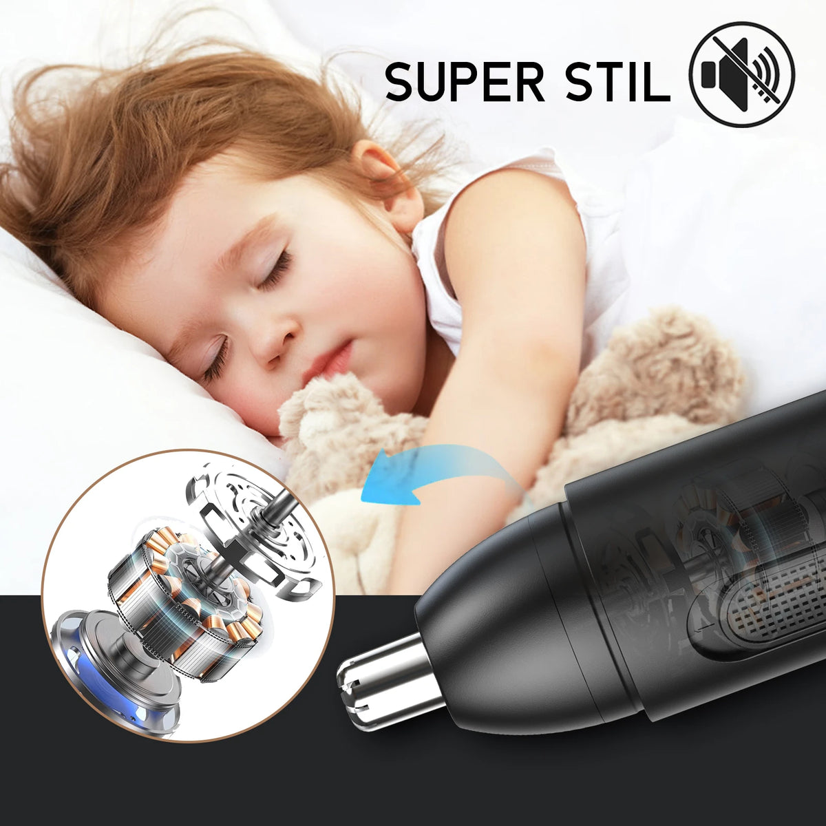 Tondeuse rechargeable MAXGROOM pour poils du nez et des oreilles