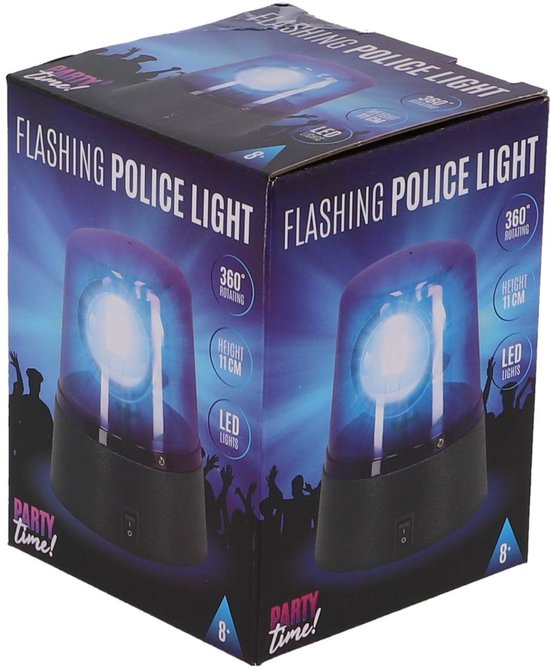 Feu clignotant de police 11 cm Bleu