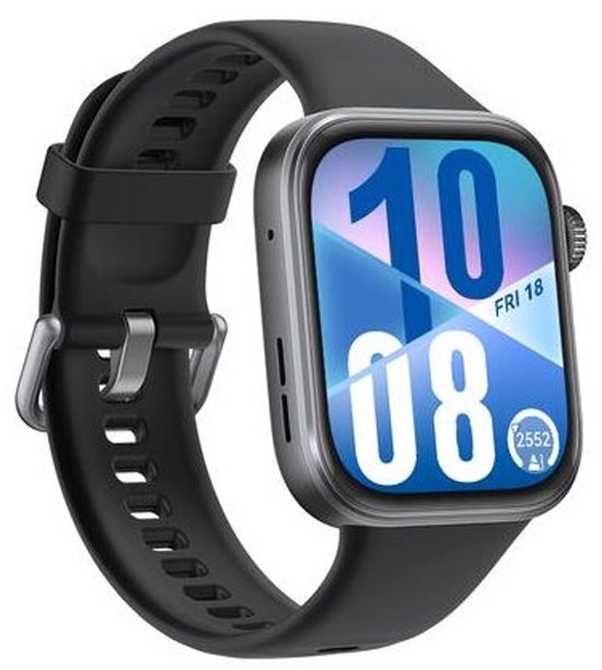 HUAWEI WATCH FIT 4 - Bracelet en fluorélastomère noir - Design ultra-fin | Modes sport avancés | Jusqu'à 10 jours d'autonomie | Compatible avec iOS et Android