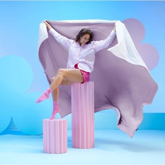 Cloudpillo Couette rafraîchissante - Couette rafraîchissante 200 x 200 cm - Lilas clair - Effet rafraîchissant des deux côtés - Couette d'été sans housse - Pour dormir au frais en toutes circonstances