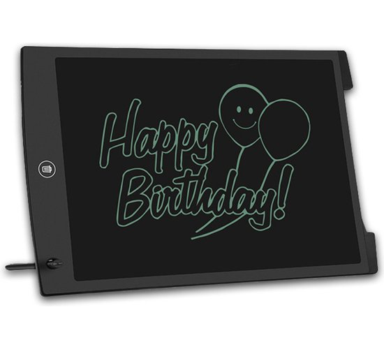 Tablette à dessin numérique - tablette graphique - tableau d'écriture avec écran LCD - tablette mémo - tablette d'écriture - 12 pouces - noir