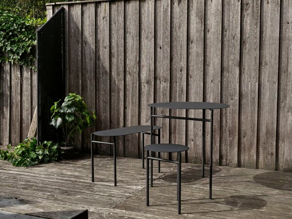 Table d'appoint Zone Denmark Disc – Pliable – Noire – Ø 70 x 72 cm
