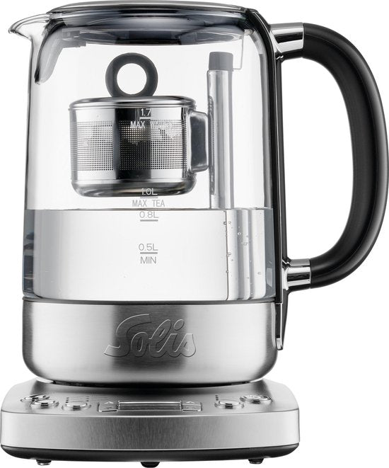 Solis Tea Kettle Automatic 5518 - Bouilloire électrique avec réglage de la température - Bouilloire à thé - Argent