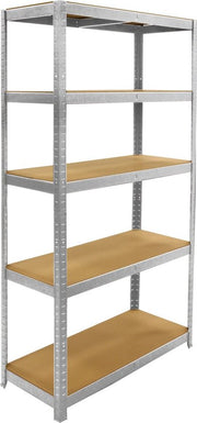 Starcko - Étagère de rangement en métal - 90 cm de large - 40 cm de profondeur - Capacité de charge : 5 x 175 kg - Montage sans vis - Galvanisé