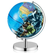 Globe terrestre lumineux Coast - avec les constellations - socle en métal - bleu - 23 cm