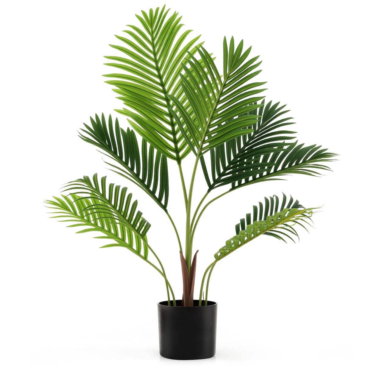 Ensemble de palmiers Areca artificiels Coast - 2 pièces - aspect réaliste - sans entretien - vert - 90 cm