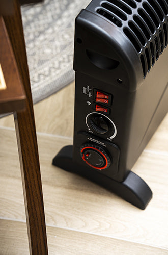 Convecteur Électrique Mesko -  Thermostat Réglable & Minuterie 24H - Noir