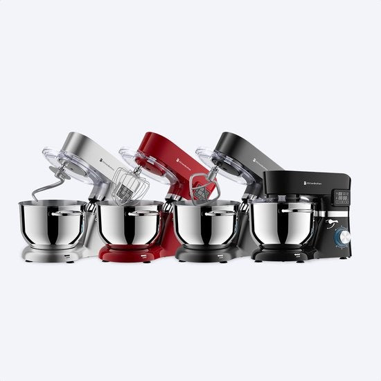 Robot de cuisine - KitchenBrothers  - Affichage et minuterie - 6L - 1400W - Noir