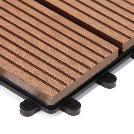 Dalle de terrasse WPC - Insert classique 30x30cm - Terracotta