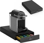 BRASQ CD100 Range-capsules à café avec tiroir – Pour 50 capsules Nespresso – Noir