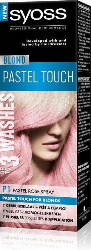 SYOSS Color Blond Pastel Touch P1 Pastel Rose Spray - Coloration capillaire - 1 pièce