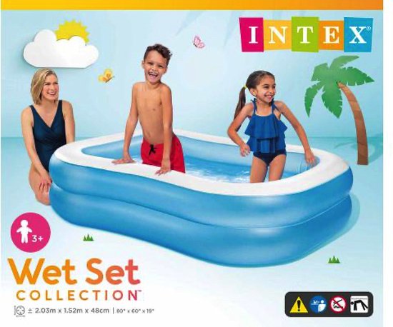 Piscine gonflable Intex Swim Center Family - 203 x 152 x 48 cm