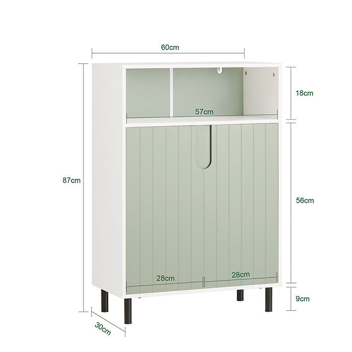 SoBuy Meuble de salle de bain - 2 portes - 60 x 30 x 87 cm - Blanc