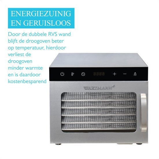 Déshydrateur alimentaire Wartmann 2206 DH, four de séchage, déshydrateur, acier inoxydable, 6 couches.