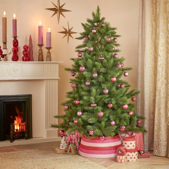 Série « Triumph Tree Wyoming » de sapins de Noël - Décorations de Noël d'intérieur avec des branches de sapin bien fournies - Sapin artificiel avec des aiguilles en PVC dures et réalistes - Sapin vert - H 230 x Ø 165 cm