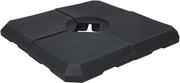 Pied de parasol AXI en 4 parties, à remplir – Noir – 99 x 99 x 10 cm - Pour parasols suspendus jusqu'à 2,5 x 2,5 m ou d'un diamètre de 3 m – Avec poignée – Plastique