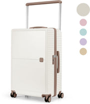 Skycases City Walker - Grande valise de voyage 94L - Légère et résistante - Roues pivotantes à 360° - Verrouillage TSA d'origine - Housse de protection et pochette humide incluses - 76 x 52 x 29 cm - Beige