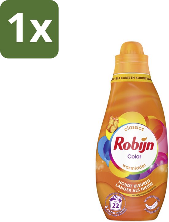 Robijn Klein & Krachtig Lessive pour linge de couleur, 22 lavages, 665 ml