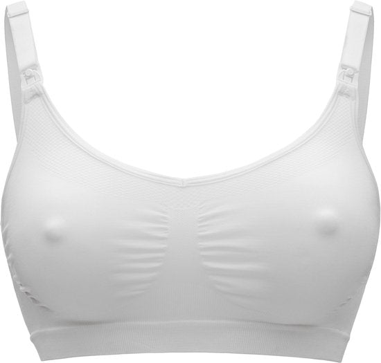 Soutien-gorge Medela Keep Cool - Soutien-gorge d'allaitement sans coutures - Soutien-gorge de grossesse avec 2 zones respirantes - Tissu Soft Touch - Blanc - Taille M