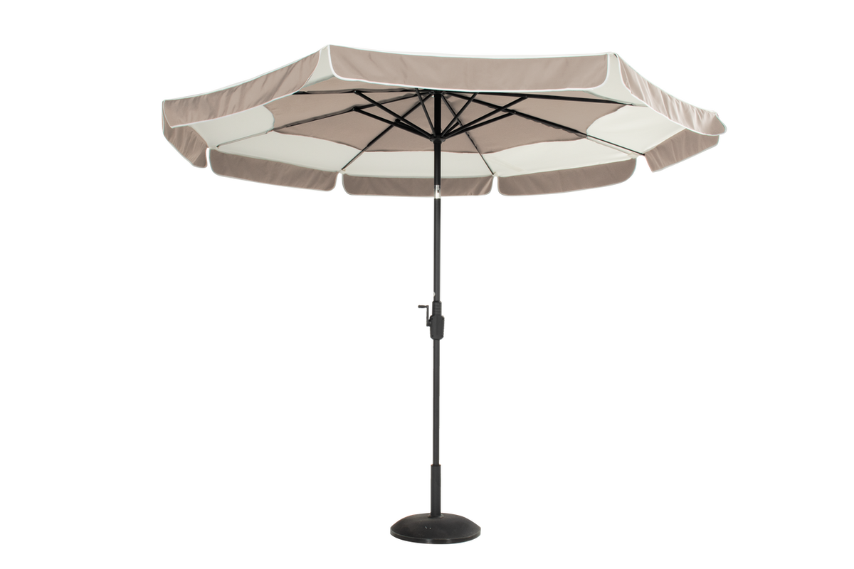 Parasol Hartman Tubb Ø 300 cm – Couleur sable – Avec manivelle – Réglable de manière flexible – UPF 50+