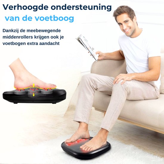 Appareil de massage des pieds Health Bay® - Massage Shiatsu chauffant - Appareil de massage des pieds favorisant la circulation sanguine - Housse lavable - Chauffage par infrarouge -