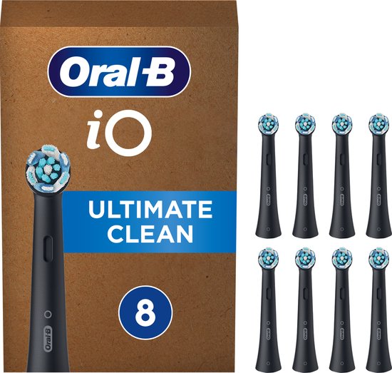 Oral-B iO Ultimate Clean Black - Brossettes pour brosse à dents - Lot de 8