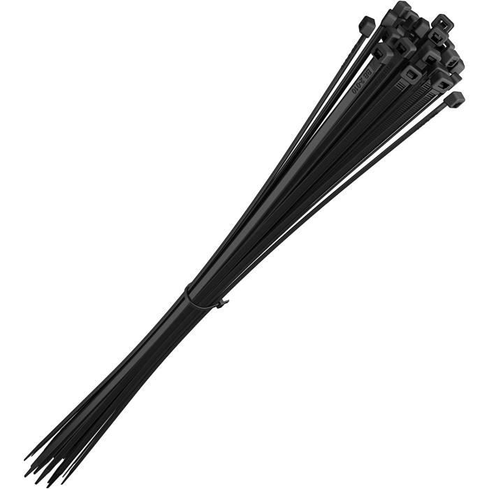 Colliers de serrage Intervisio pour usage intensif - 775 x 9 mm - Résistants aux UV - 30 pièces - Noir