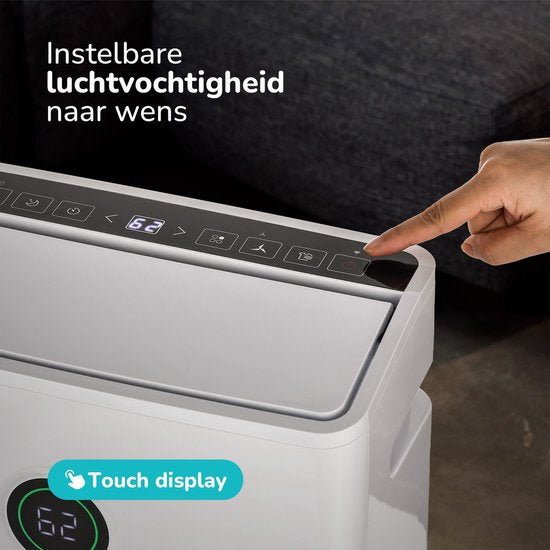 Déshumidificateur et purificateur d'air Bloomfold - 20L par jour - Fonction Lavage-Séchage incluse - Convient au salon, à la chambre à coucher, à la cave et à la salle de bain