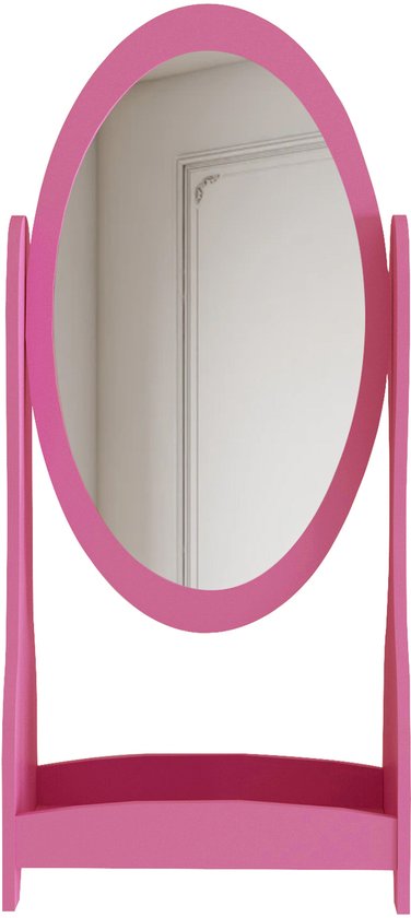 DMV - Miroir - Miroir sur pied - Miroir maquillage - Miroir sur pied petit - Miroir nursery - Miroir rose - Miroir sur pied rose