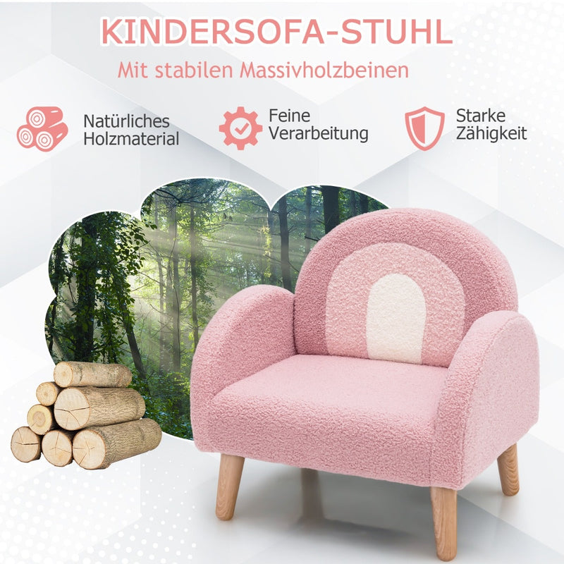 Coast Gededed Child Sofa with fixed wood legs Fauteuil pour enfants Pink