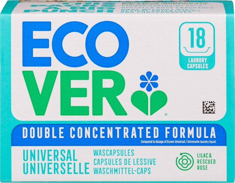 Capsules de lessive Ecover Universal Lilac & Rescued Rose - 18 lavages