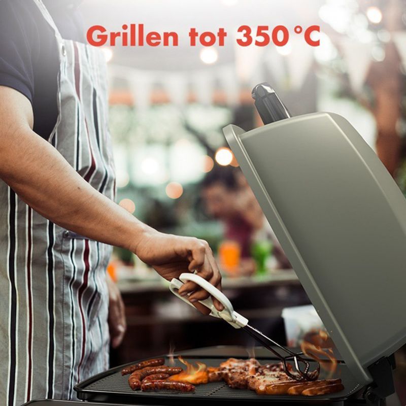 Barbecue à gaz KitchenBrothers – 2 zones de cuisson – Grilles en fonte – Jusqu'à 350 °C
