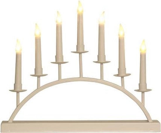 Splendeo Candelabra Led - Métal blanc - 7 lampes blanc chaud - 3V