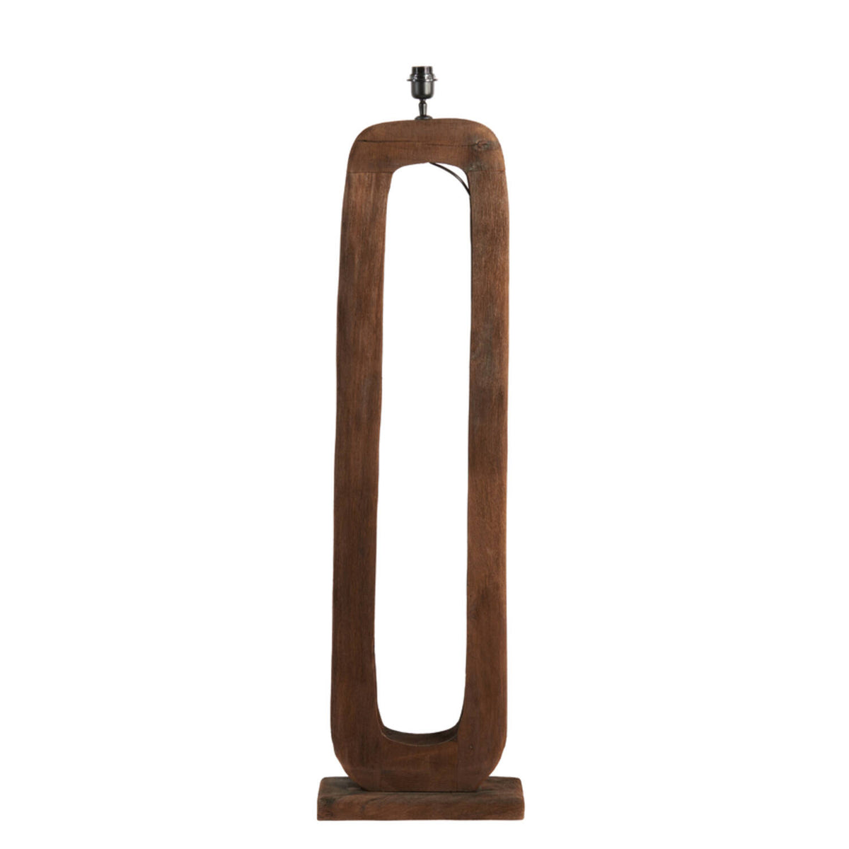 Lampe sur pied KelAfo - Bois - 38 x 12 x 125 cm - Brun chocolat
