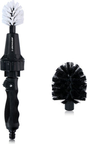 Dunlop Cleaning Brush - Brosse à jantes - avec connecteur de tuyau 3/4" - rotatif - bouton de réglage du débit - 2 brosses