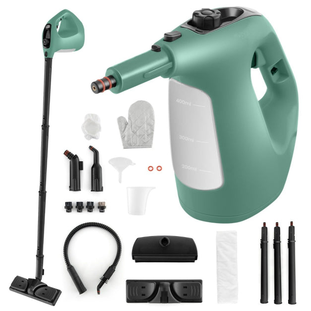 Nettoyeur vapeur 1500W - 400 ML - température du réservoir jusqu'à 125℃ Nettoyeur vapeur - Vert