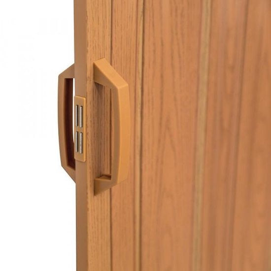 Porte pliante harmonica - Tectake - paroi pliante - Avec poignée - Résistante à l'eau et peu encombrante - 80x203 cm - Hazel