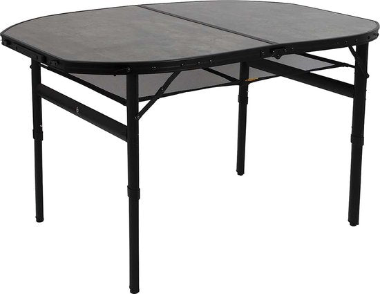 Bo-Camp - Industrial - Table - Northgate - Ovale - Modèle « valise » - 120 x 80 cm