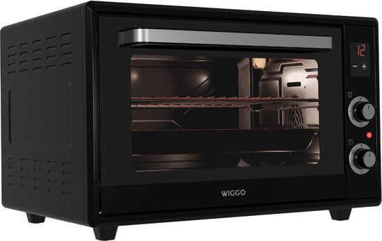 Wiggo WMO-E657(B) - Mini-four autonome - Électrique - 60 cm - 65 litres - 2 000 W - Garantie 5 ans - Noir