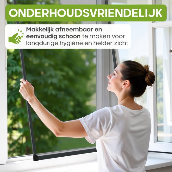 O'DADDY® Window Screen - 130x150 cm - Moustiquaire adaptable - Fibre de verre - Moustiquaire - Polyvalente et facile à installer - Noir