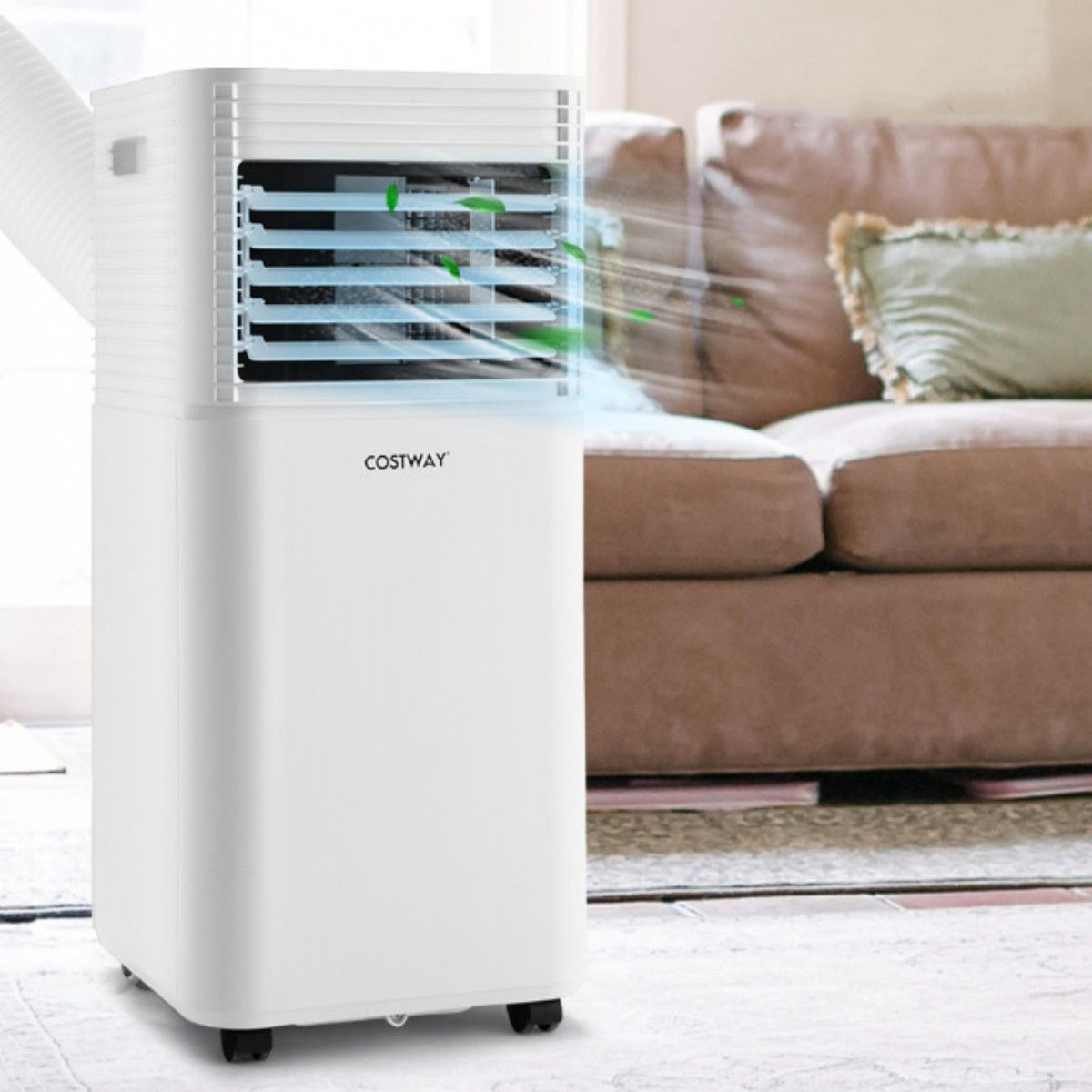 Climatiseur portable Coast 4-en-1 - 7 000 BTU - 15 m² - Refroidisseur d'air, déshumidificateur et ventilateur - Noir