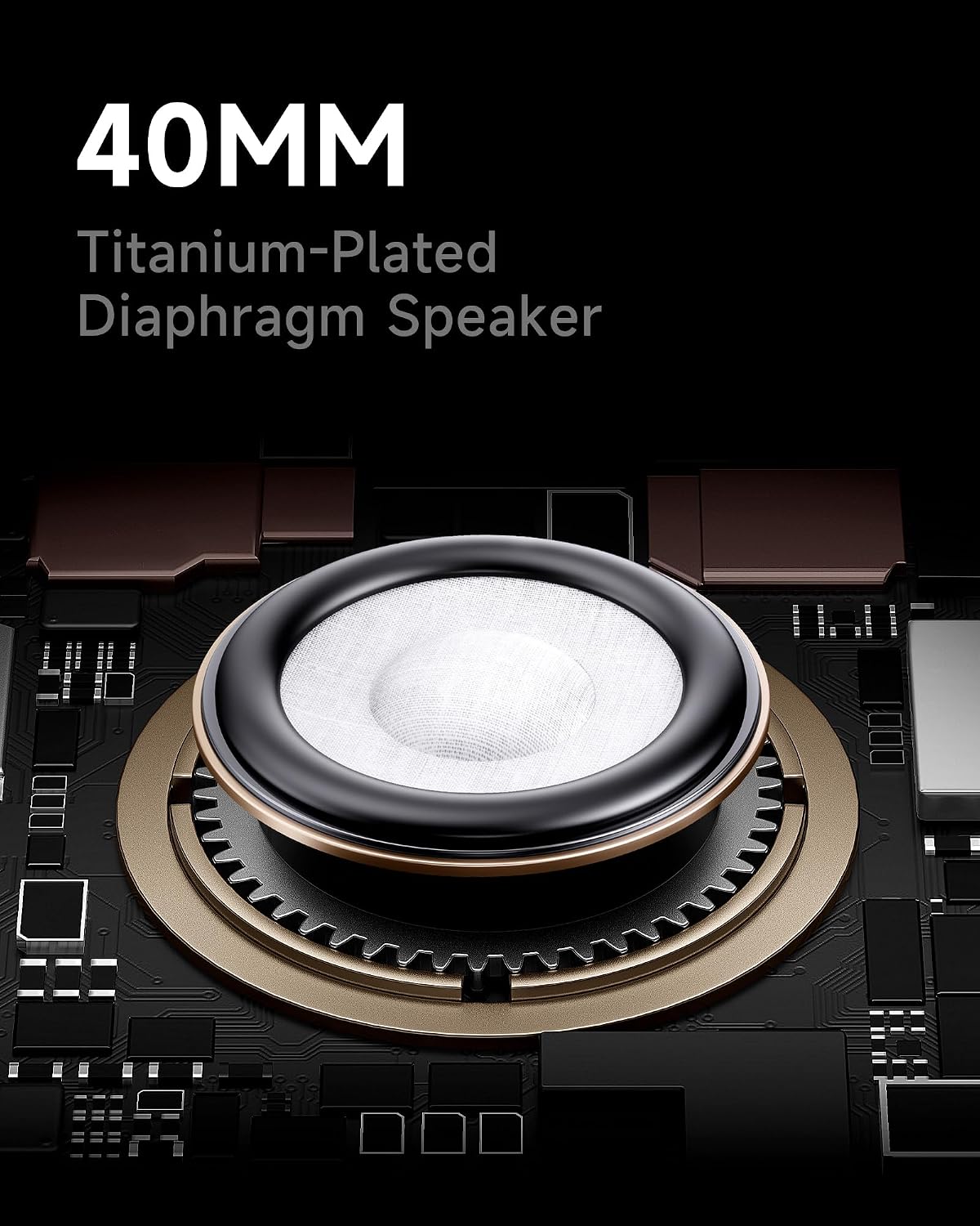 Casque sans fil circum-auriculaire Picun F8 Pro - Réduction de bruit hybride - 140 heures d'autonomie - Bluetooth - Argent