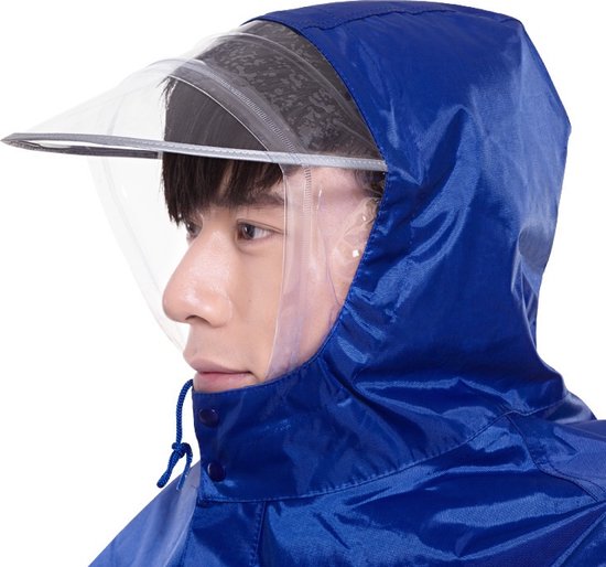 Fuegobird - Poncho Pluie - Vélo Randonnée Moto - Poncho Outdoor - Poncho de qualité - Taille unique - Unisexe Saphir