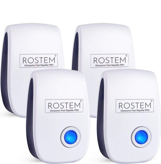 Répulsif à souris Rostem 4-Pack- Lutte contre les insectes - Ultrasons - Blanc