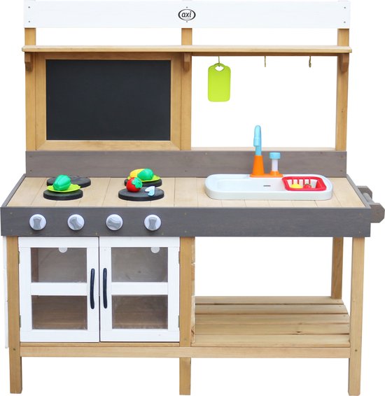 AXI Rosa Cuisine de jeu « Sable et eau » grande taille - 17 accessoires inclus - Cuisine de jeu « Boue »