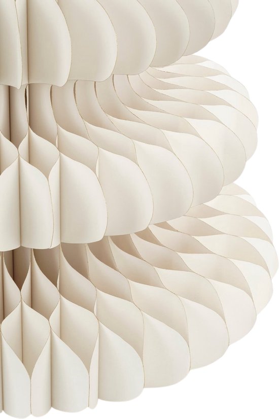 Mica Decorations Sapin de Noël en papier - Sapin de Noël artificiel pliable - H 152 x Ø 104 cm - Décoration de Noël - 100 % FSC - Blanc