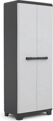 Kis Linear Opbergkast hoog- 68x173x39 cm - Grijs/Zwart