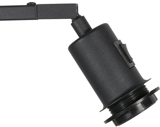 Lampadaire Stang 4738ZW en métal noir, 152 cm, luminaire moderne inclinable, Steinhauer