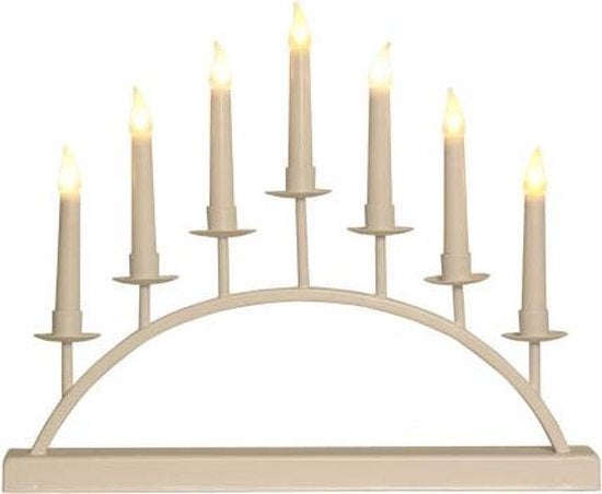 Splendeo Candelabra Led - Métal blanc - 7 lampes blanc chaud - 3V